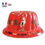 Moule Kouglof Rouge décor cigogne