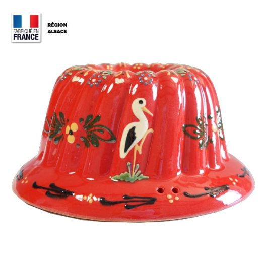 Moule Kouglof Rouge décor cigogne