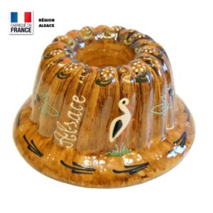 Moule à Kouglof 24 cm / Faux Bois Décor Cigogne