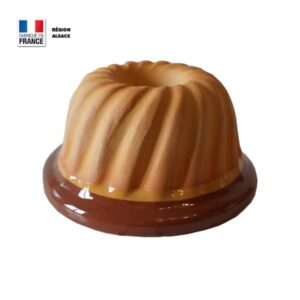 Kit de Préparation Kougelhopf Salé avec Moule à Kougelhopf Bleu Pinceau 21  cm à Obernai