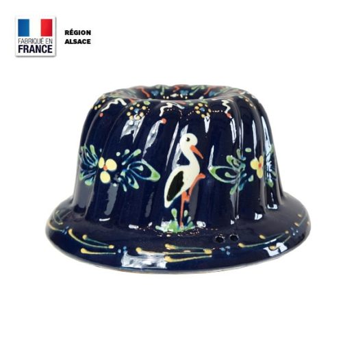 Moule à Kouglof Bleu décor Cigogne 20 cm