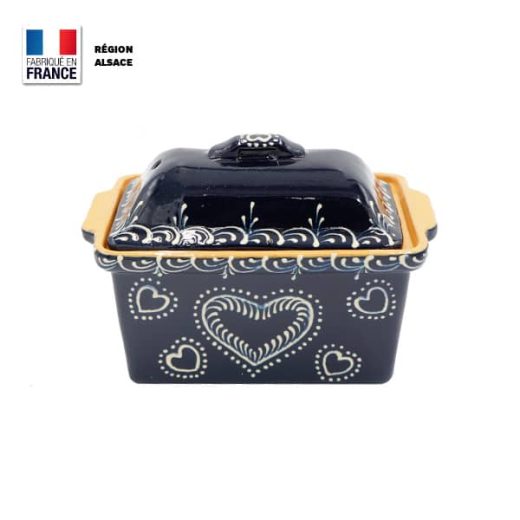 Terrine à Foie Gras - Bleue décor Coeur