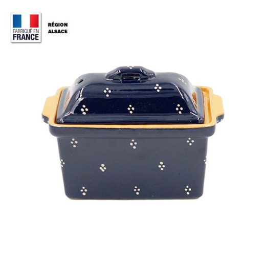 Terrine à Foie Gras - Bleue décor Petits Points
