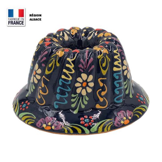 Moule à Kouglof Bleu décor Marguerite 18 cm