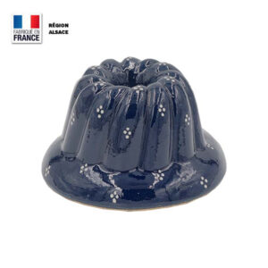 Moule à Kouglof Bleu Décor 4 points 14 cm