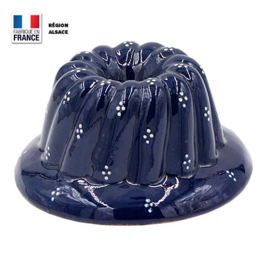 Moule à Kouglof Bleu décor 4 points 16 cm