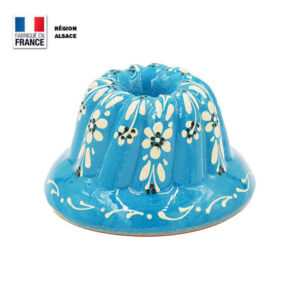 Moule à Kouglof Turquoise décor Fleur 14 cm