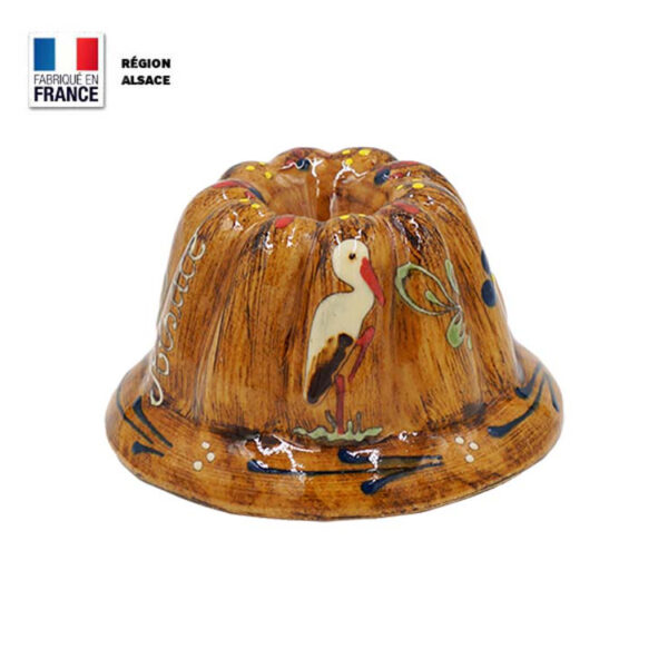 Moule à Kouglof Faux Bois Décor Cigogne 12 cm