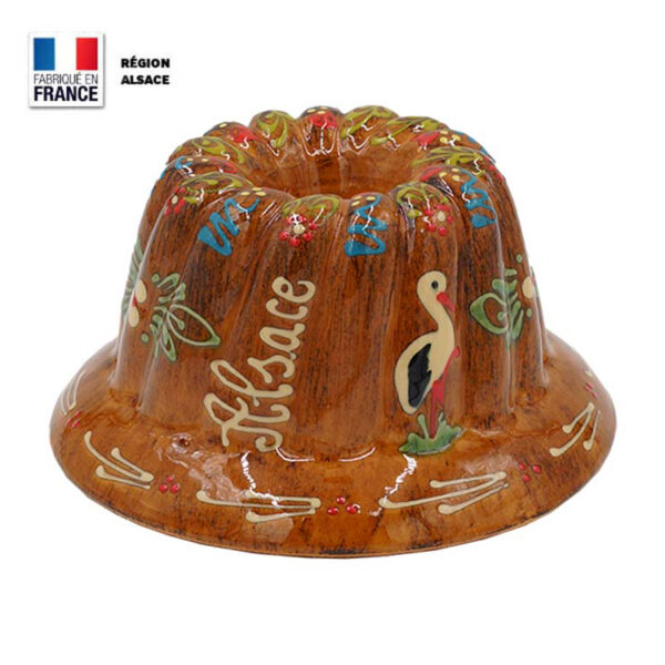 Moule à Kouglof Faux Bois décor Cigogne 18 cm