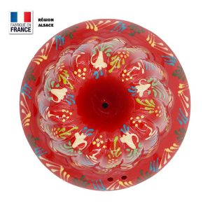 Moule à Kouglof Rouge décor Marguerite 18 cm