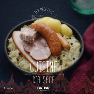 Couverture du livre de recettes "Cuisine et autres petits plats d'Alsace" aux éditions Baobab