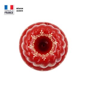 Moule à Kouglof Rouge décor coeur 20 cm