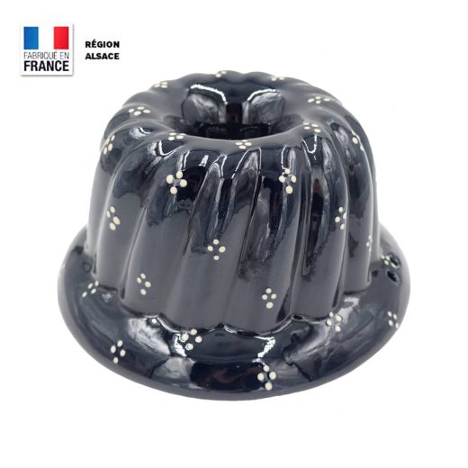 Moule à Kouglof bleu 20 cm décor 4 points