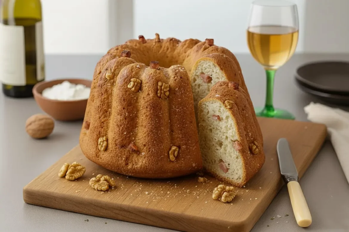 Kouglof alsacien aux noix et lardons