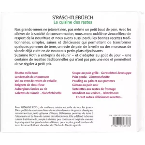 Livre de recettes "La Cuisine des Restes" de Suzanne Roth - S'Ràschtlebüech