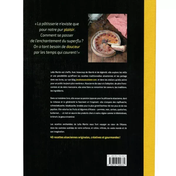 Livre de recettes "Les desserts enchantés" de Leïla Martin, 4ème de couverture