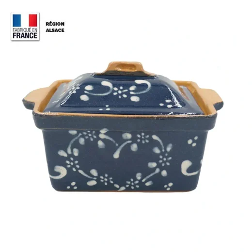 Terrine à foie gras Bleue décor coeur 900 g