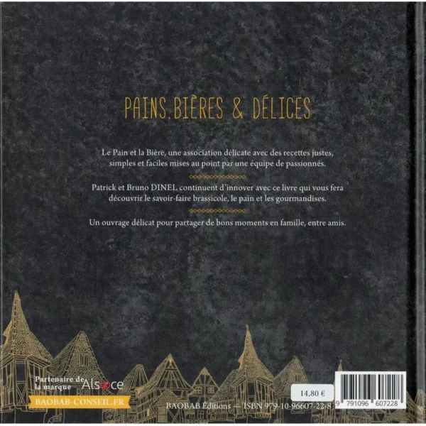 Livre de cuisine "Pains, Bières & Délices" de Bruno Dinel