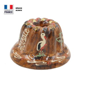 Moule à Kouglof Faux Bois Décor Cigogne 14 cm