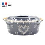 Terrine à Baeckeoffe 8 - 10 personnes Bleue décor Coeur