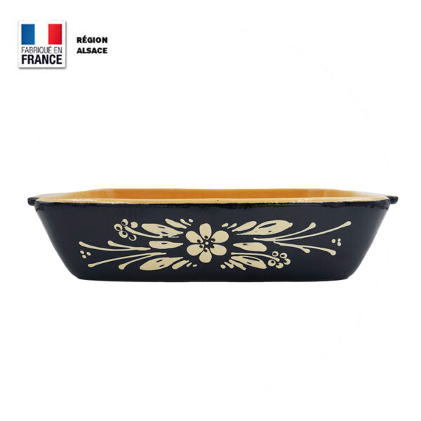 Plat à Gratin - Plat Rectangle 28 cm Bleu Fleur