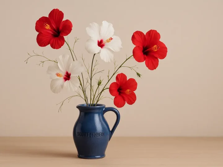 Hibiscus et poterie alsacienne : idées déco et conseils de livraison