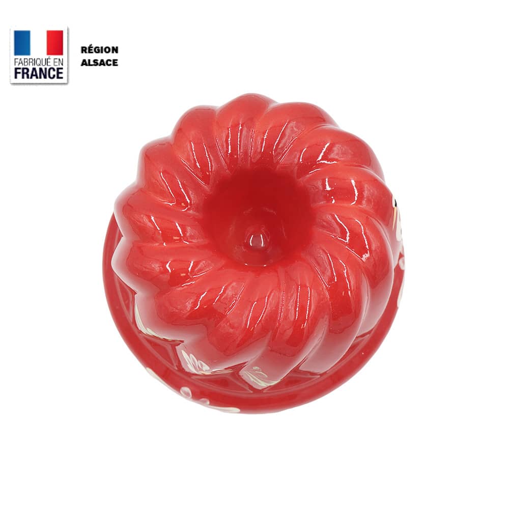 Moule à Kouglof Rouge Marguerite / 18 cm Moule à Kouglof Rouge Marguerite / 18 cm