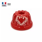 Moule à Kouglof Rouge 12 cm Cœur Frise