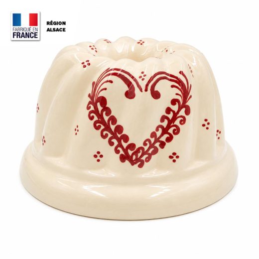 Moule à Kouglof 24 cm Cœur Frise