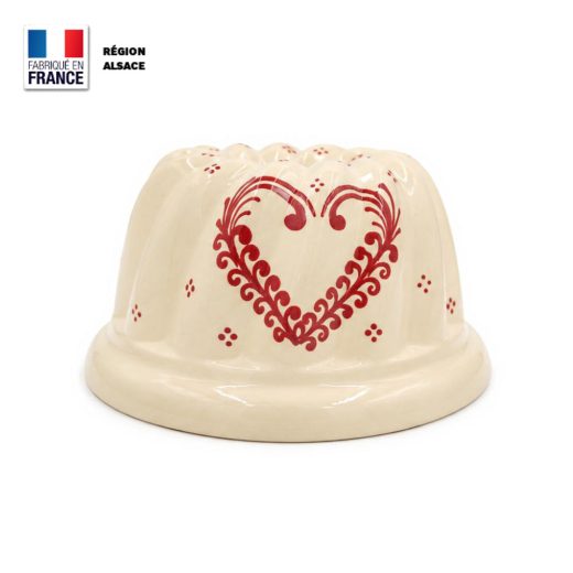 Moule à Kouglof 20 cm Cœur Frise