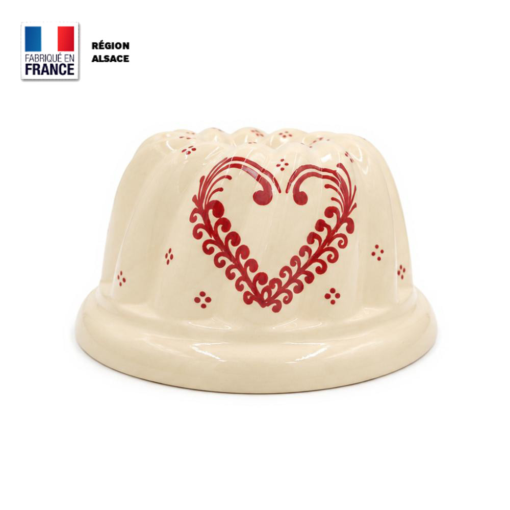 Moule à Kouglof 20 cm Cœur Frise Moule à Kouglof 20 cm Cœur Frise